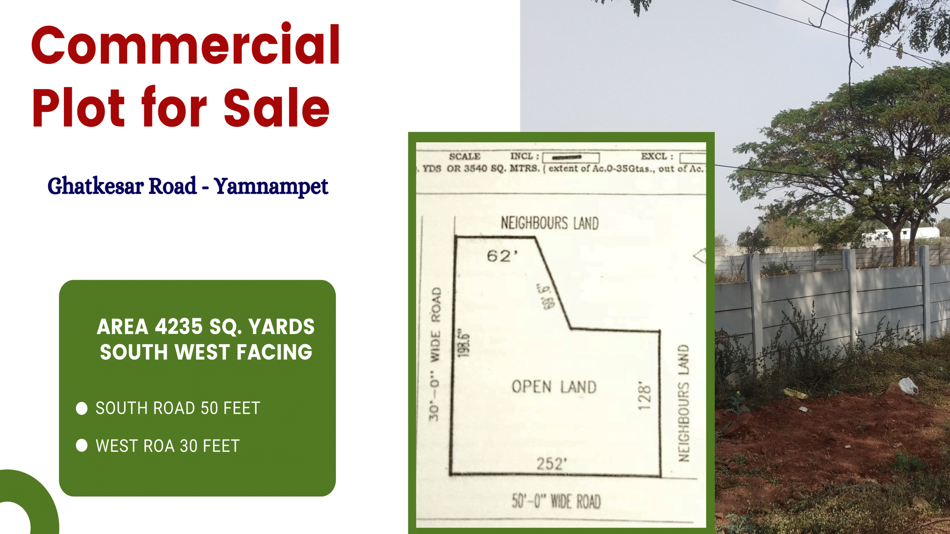 Commercial Plot Ghatkesar Road Yamnampet » Contact us